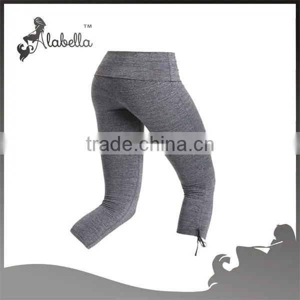 Heather fabric fitness yoga pants self manufactured clothing
