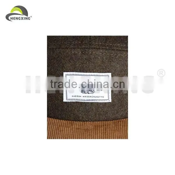 Flat Short Brim 5 Panel Cap Wool
