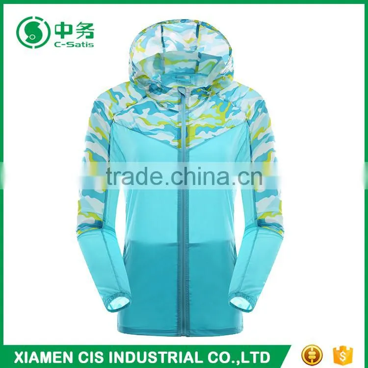 Factory Direct Lightweight Unisex Camo Printed Skin Windbreaker Jacket
