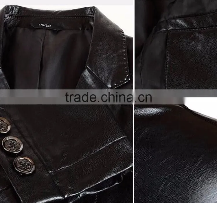 2017 Fashion latest designs wholesale leather jacket clothing pu leather coat