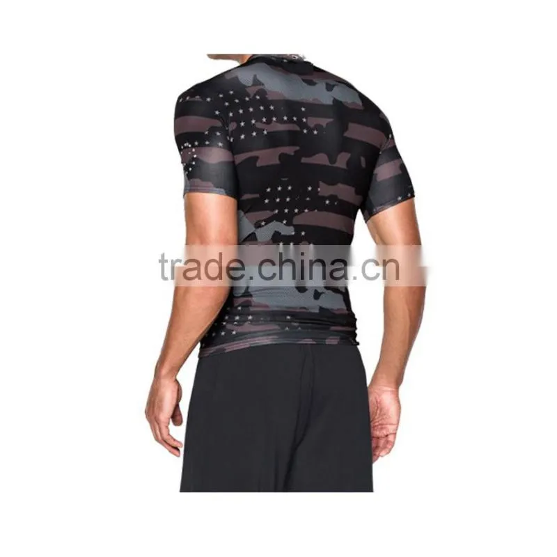 sublimation camo t-shirts sport tshirts fitness wear