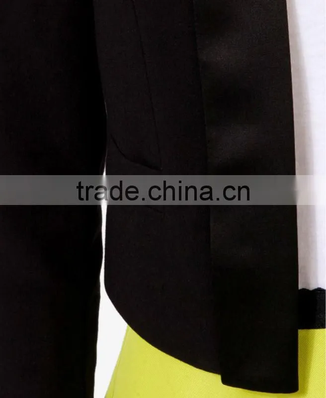 Open Tuxedo Lapel Blazer