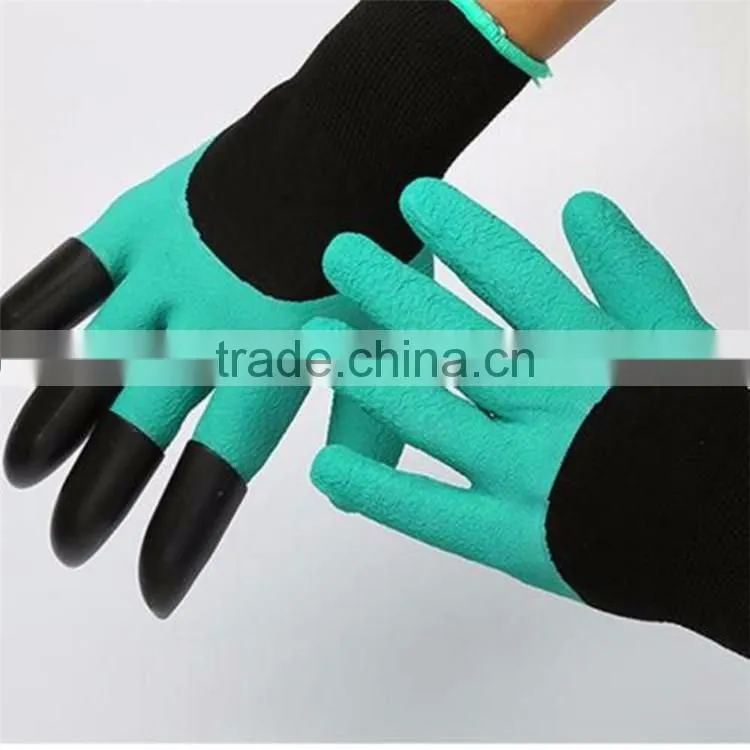 AS SEEN ON TV dig & plant garden gloves with built in claws make gardening fun & easy