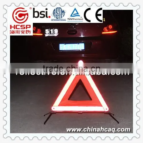 Road safety reflective warning triangle sign for car,truck and bus