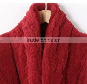 Chinese Autumn & Winterred thick red men's bathrobes