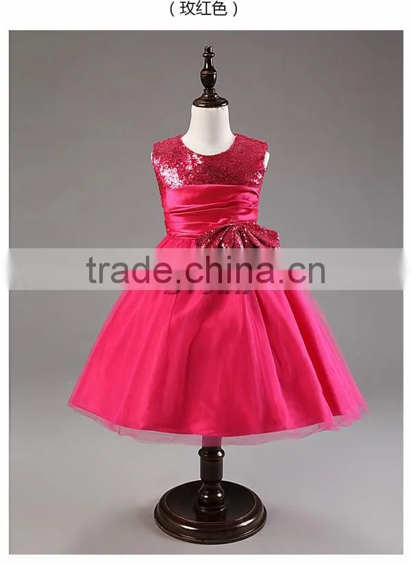 Creazy hot sell Girls Dress Beautiful Princess party dress High Quality wedding dress for Girls with Sequins