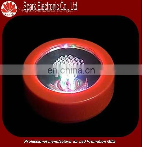 super thin flash blinking LED flashing coaster