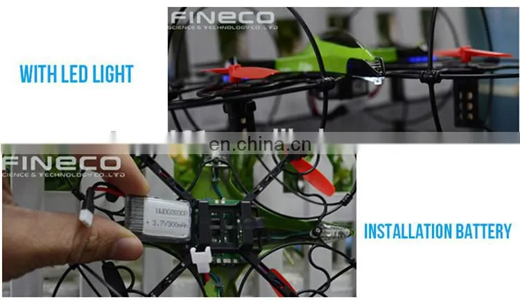 Fineco FX-3 6-axis Gryo Professional Mini Dron 3D Roll RC UFO Quad copter with LED Radio Control Drone
