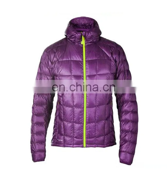 navy blue waterproof shell down jacket for woman cold weather