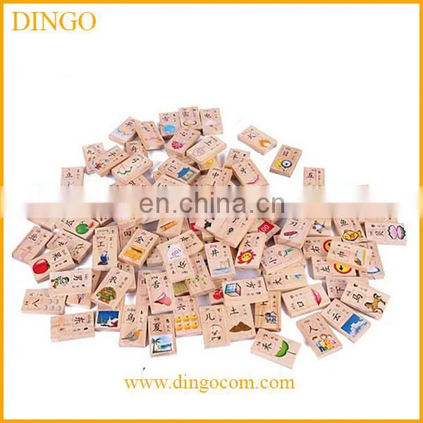 hot sale custom printed wooden children game domino wholesale