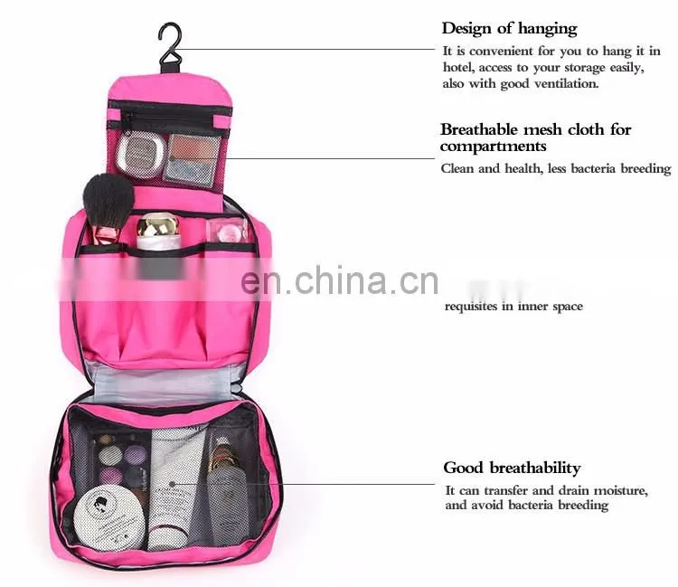 Multi-function hanging travel wash cosmetic toiletry bag
