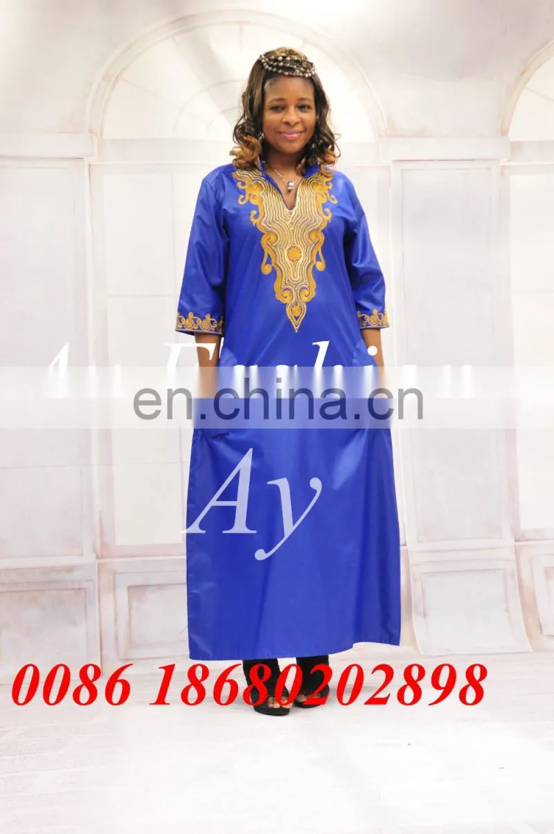 Hot sale african bazin riche styles women dresses with embroidery