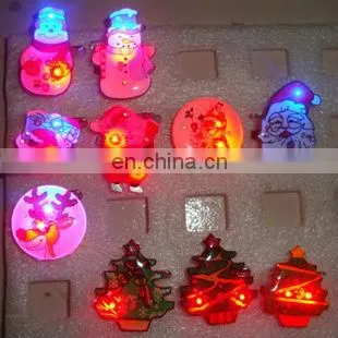 Merry Christmas lapel pin led flashing badge