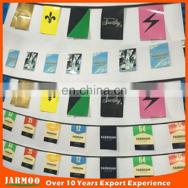 custom indoor bunting and string flag