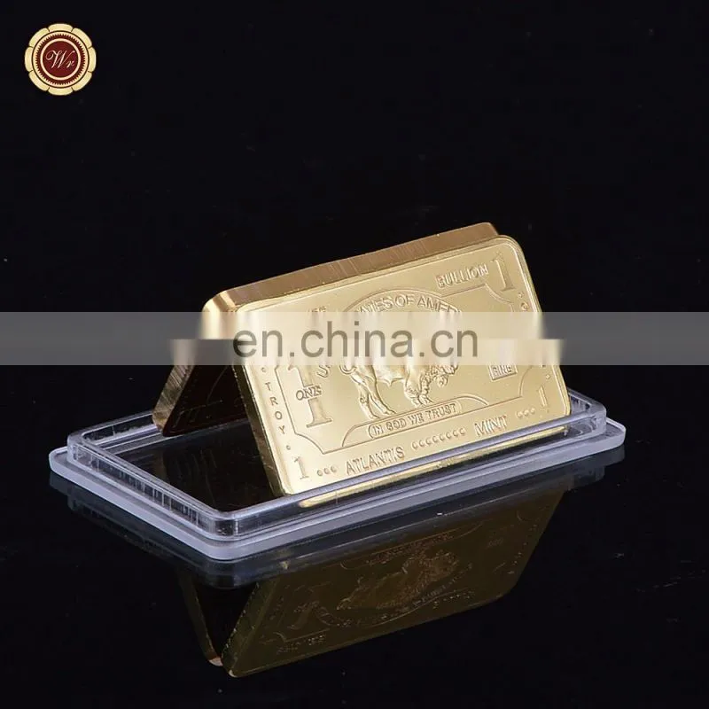 WR 999 Gold One Troy Ounce Atlantis Mint 24k Pure Gold Bullion Bar with Free Capsule