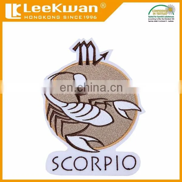 SCORPIO iron-on embroidery patch for garment updated