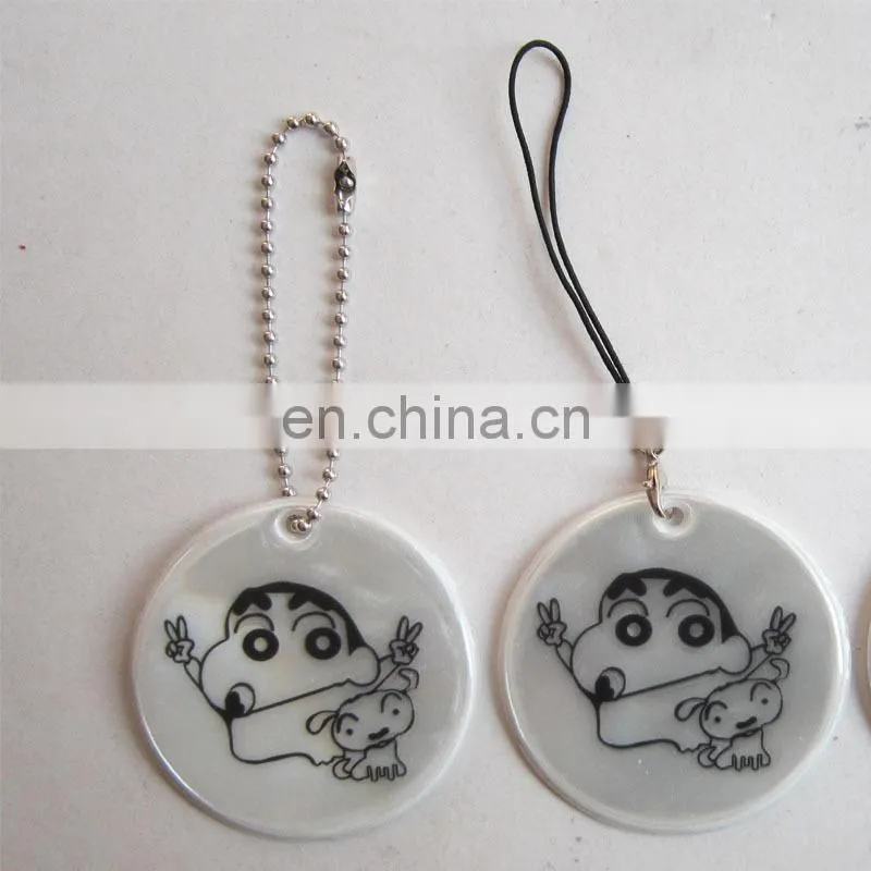 High visibility gifts reflective metal keychain