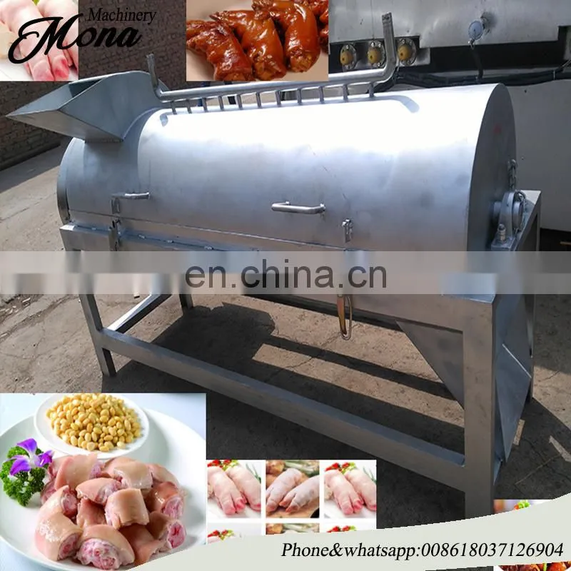 Lowest price pig feet hair cleaning machine/pig feet unhairingmachine | pig feet hair removing machine 008618037126904