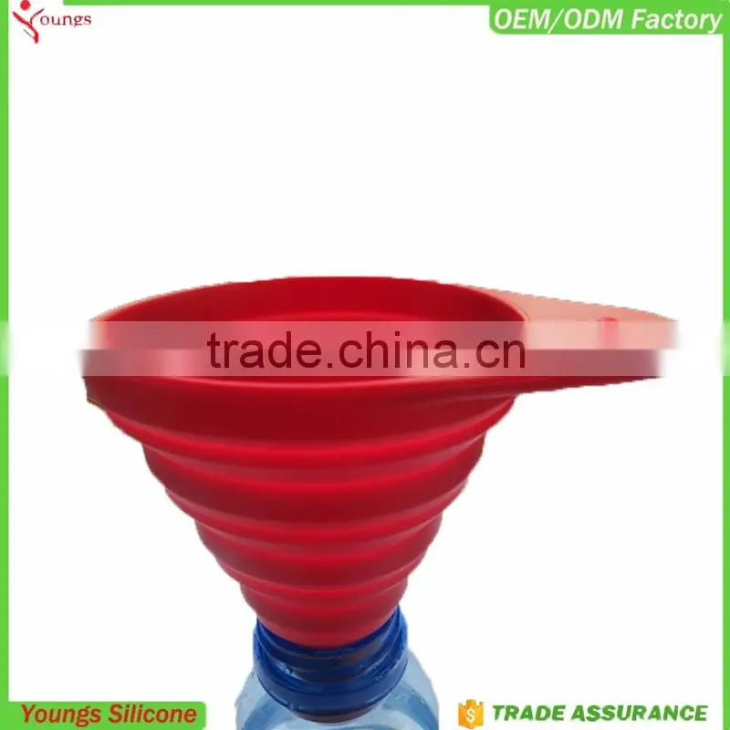 FDA silicone funnel cheap wholesale collapsible funnel silicone kitchen funnel