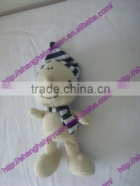 Cheap stuffed plush toy with hat and scarf