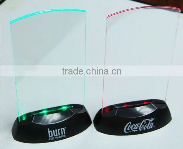 Clear acrylic tabletop menu holder