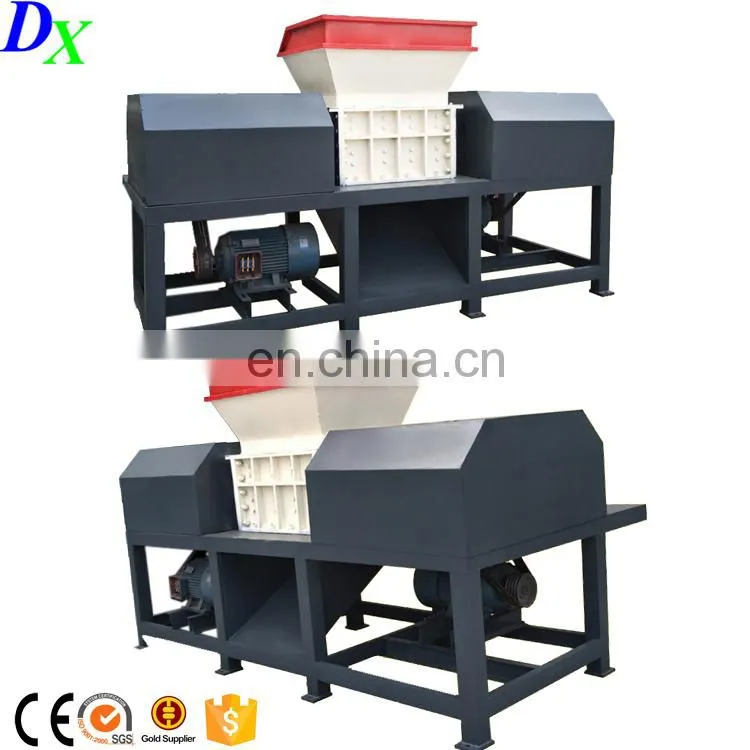 metal chips car tire double shaft dual spindle shredder factory