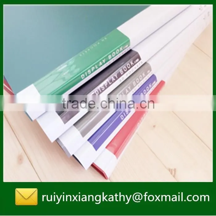 Waterproof PP office stationery hard cover display book