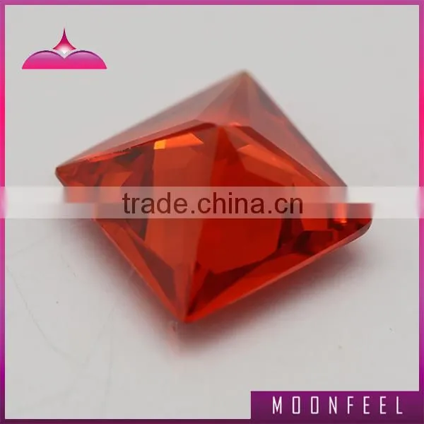 rough cut orange square shaped diamonds