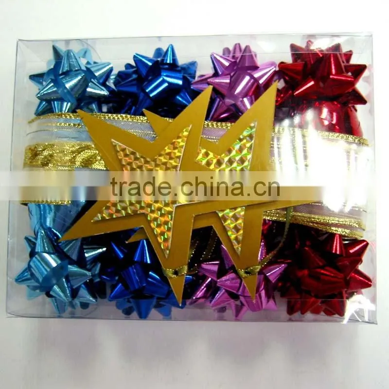 Metallic Gold Mini Star Bows/ Plastic Star Bow,Deluxe Bow