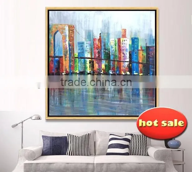 Canvas Art Factory village scenery oil painting on canvas YB-132