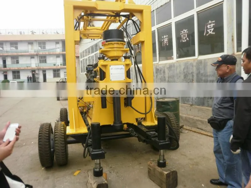 2013 Hot Sale! HF-3 Trailer excavator mounted drilling rig