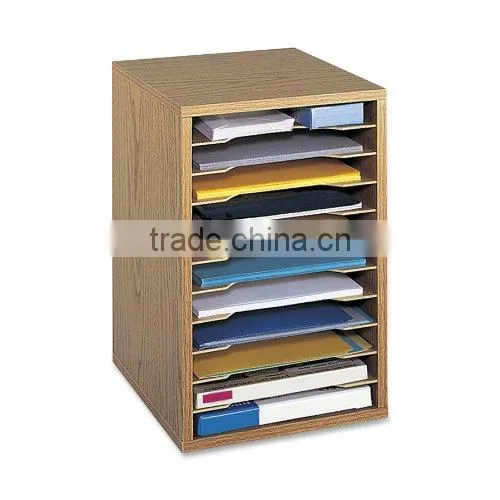 Wooden file case wooden bookcase wooden organizer