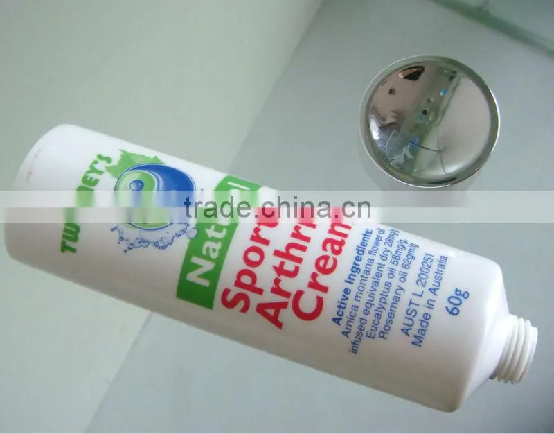 cosmetic flexible tube with capacity of 60ml.soft tube,plastic packaging tubes,plastic tube packaging,transparent plastic