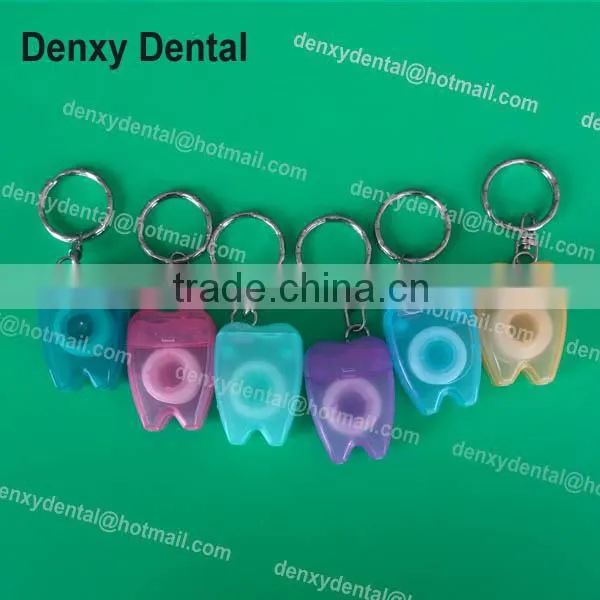 Manufacturer high quality orthodontic products orthodontic mini tooth shape dental floss keychain
