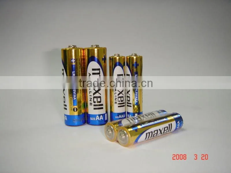 Low self-discharger maxell alkaline battery AAA/LR03