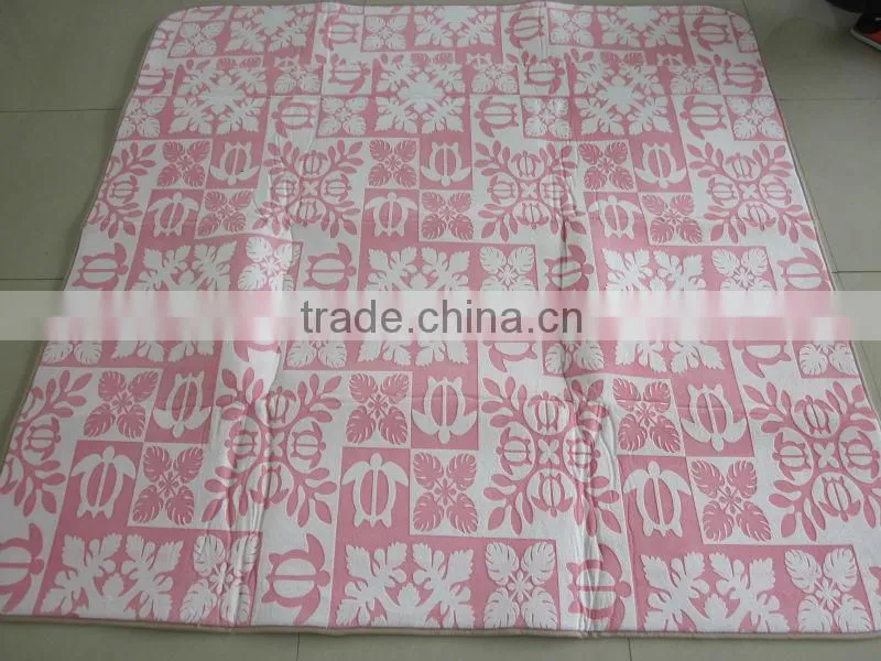 Cheap children print plush microfiber warm soft kids pink carpet