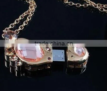 hot sell novelty jewelry cordiform usb flash drive