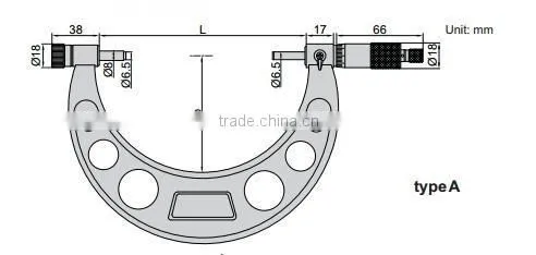 10% off Hot sale ouside micrometer with interchangeable anvils 3206-100A 0-100mm in stock