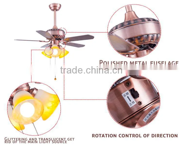 Three Speed AC 36 Inch Ceiling Fan with Lamp