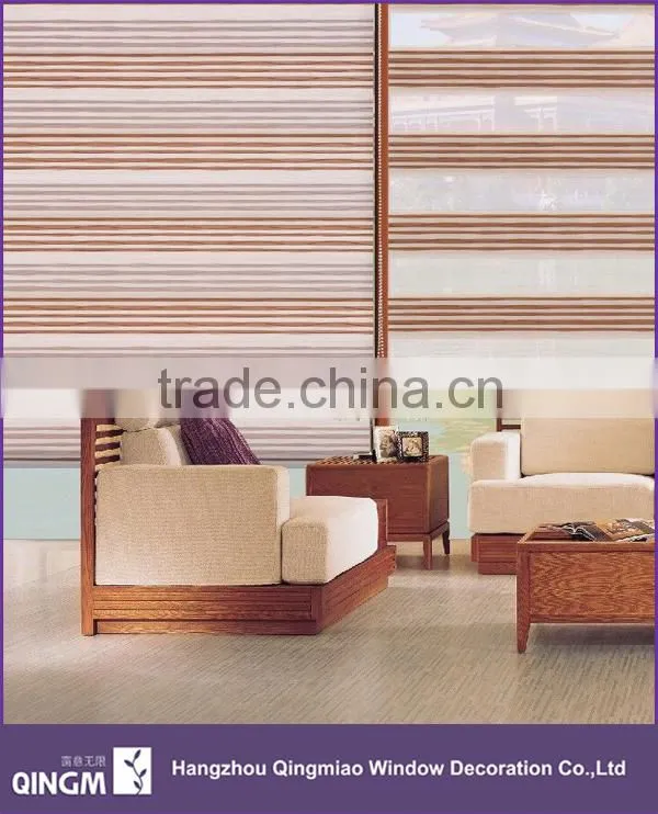 Wholesale Roller type and 100% Polyester Material American Style Stripe Zebra Blinds Fabric