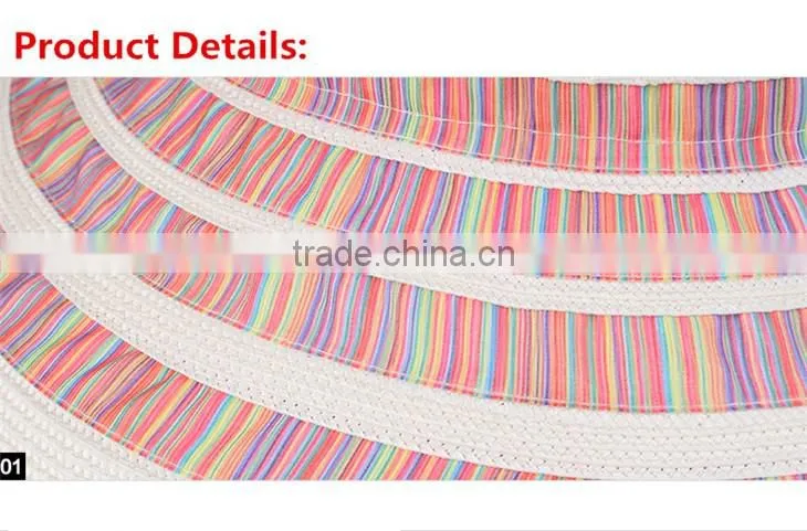 Ladies fashion handmade elegant high quality straw hat material