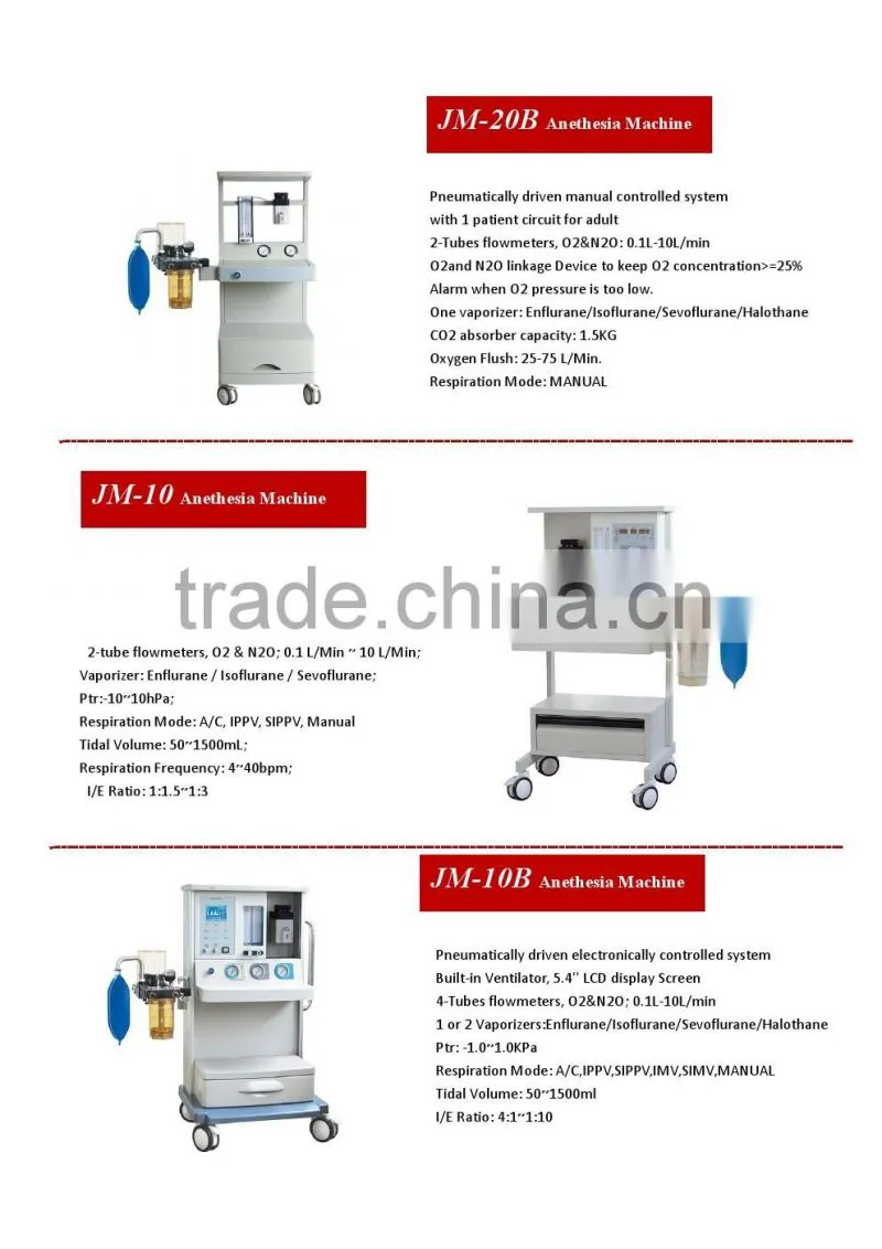 anesthesia machine, Anethesia machine with oxygen regulator, Anesthesia machines