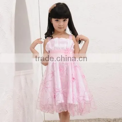Orange latest design flower girl dress patterns