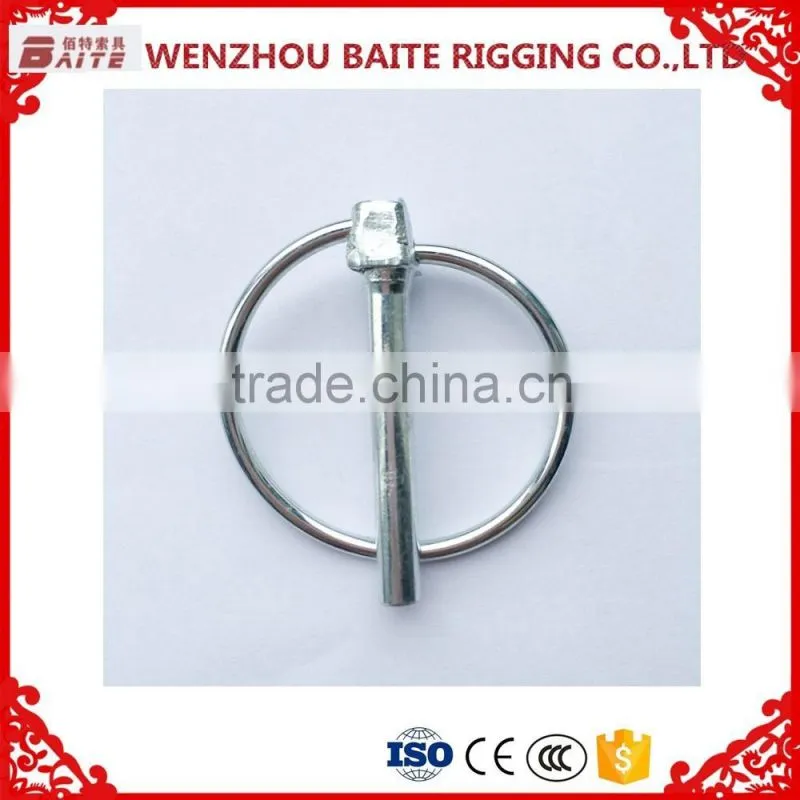 ISO 9001-2008 OEM high precision Nickel Plated Safety linch pin lynch pin wire lock pin China Rigging Hardware Manufacture