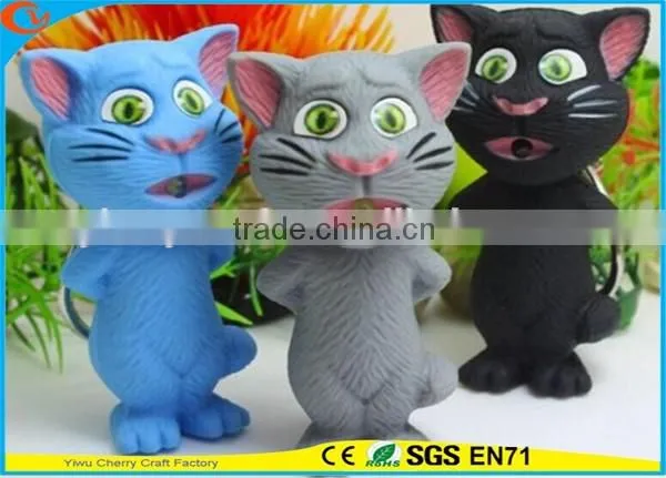 High Quality Promotional Cute Assorted Sound Activated LED Animal Keychain