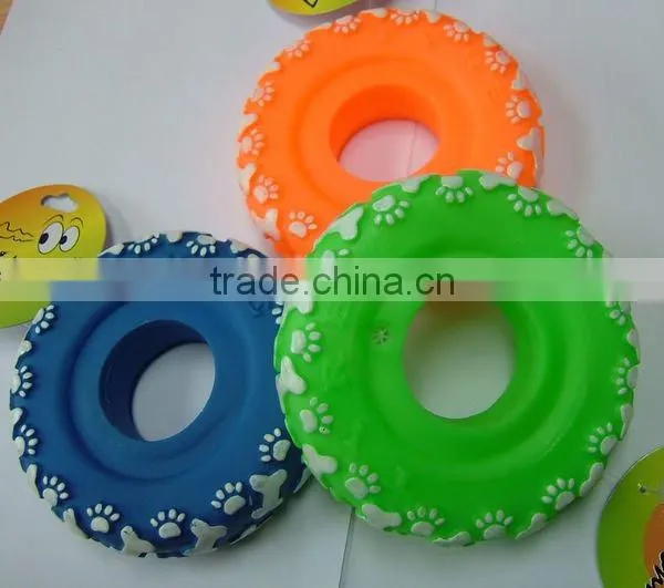 dog tire toy--tire with paw printed