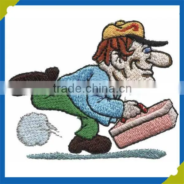 OEM woven patch Caricature embrodery patch decorated embroidered
