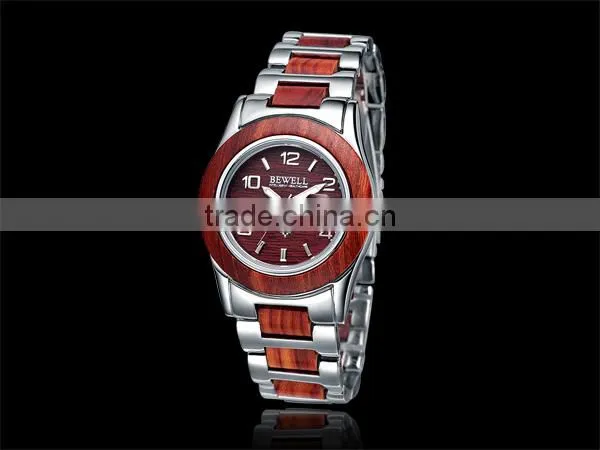 Bewell Men Watch Ceramic And Stainless steel Strap Wristwatch