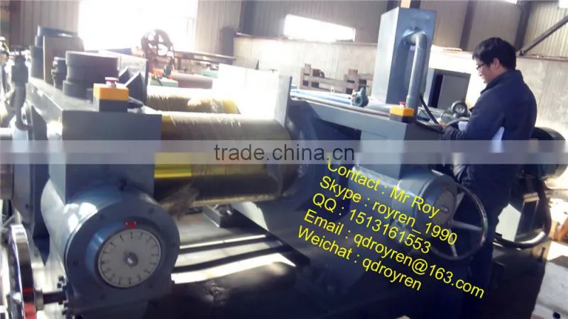 ALIBABA GOLDEN SUPPLIER Waste Tire Recycling Rubber Cracker Machine ce certification double-roller tire rubber crusher
