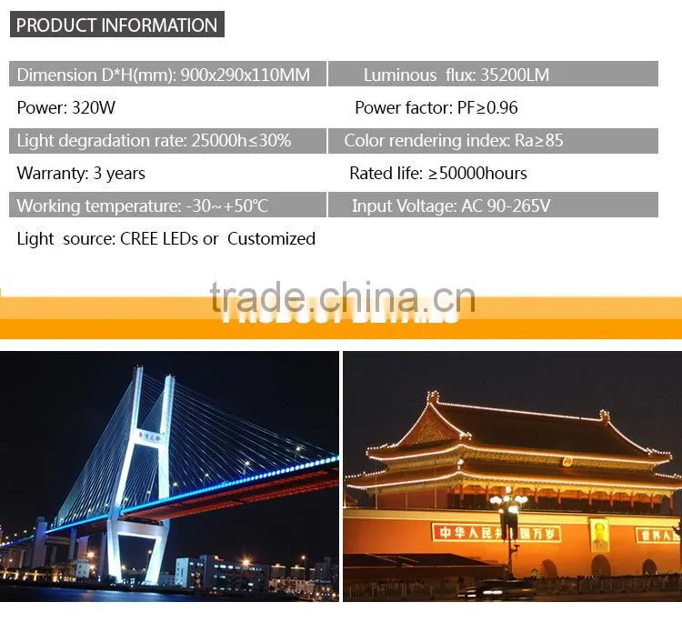 Brightness bridgelux chip IP67 waterproof 500w led floodlight
